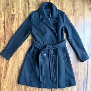 Women’s Express Black Double-Breasted Coat
